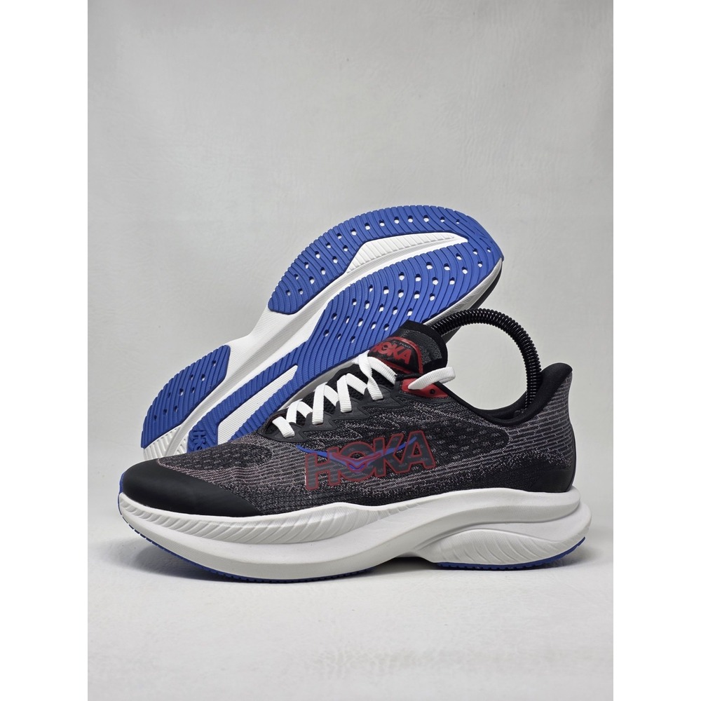 Hoka Mach 6 Youth Size 5.5MD Running Shoes Black Red 1147553 BKVR Sneakers New